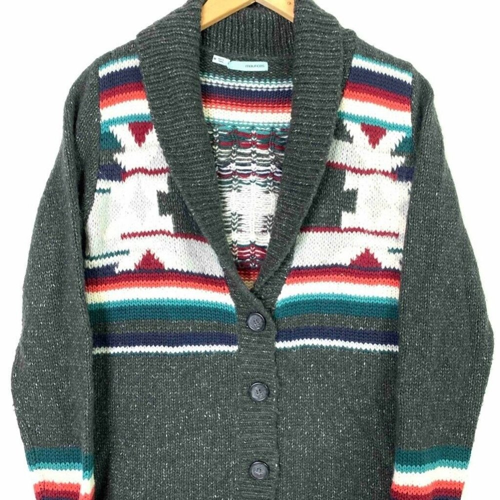 Maurices Cardigan Multicolor Nordic Fair Isle